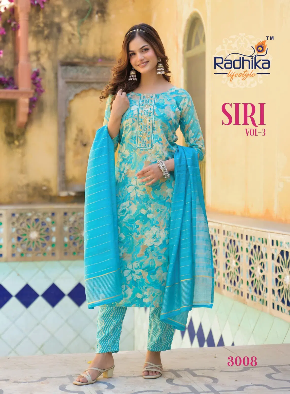 Siri Vol 3 By Radhika Rayon Printed Kurti With Bottom Dupatta Exporters In India